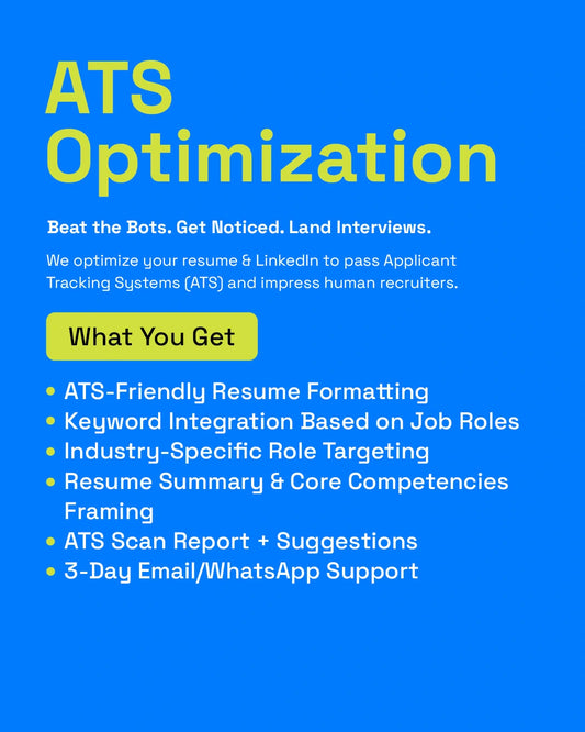 ATS Optimization for job opportunities. Beat the bots to get noticed for job vacancies.