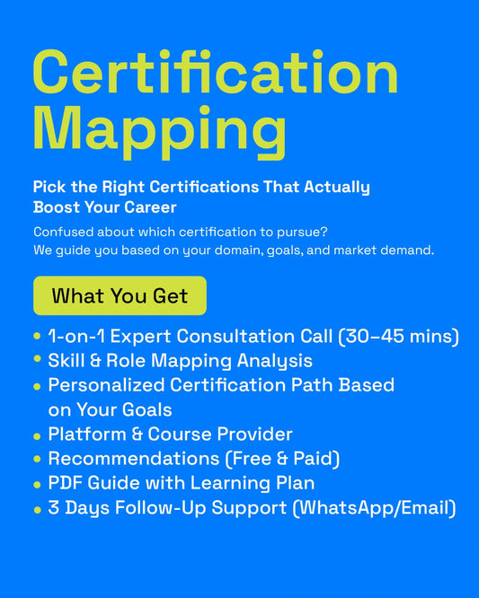 Certification Mapping for upskilling & job opportunities. Pick the right certifications for career growth.
