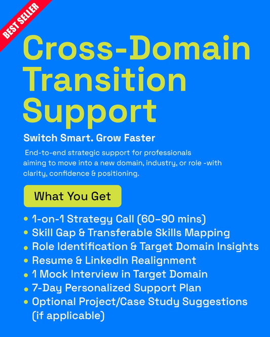 Cross-Domain Transition Support for career changes. Unlock new job opportunities & vacancies.