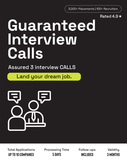 Get guaranteed interview opportunities and job placements to secure your ideal role quickly