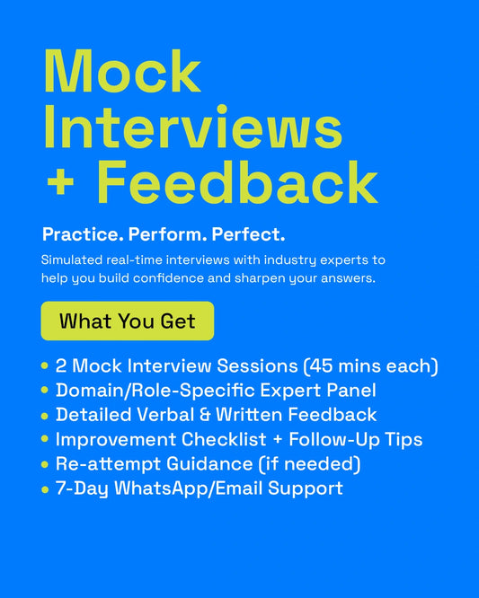 Mock Interviews + Feedback. Practice for job opportunities & placement assistance. Rated well.