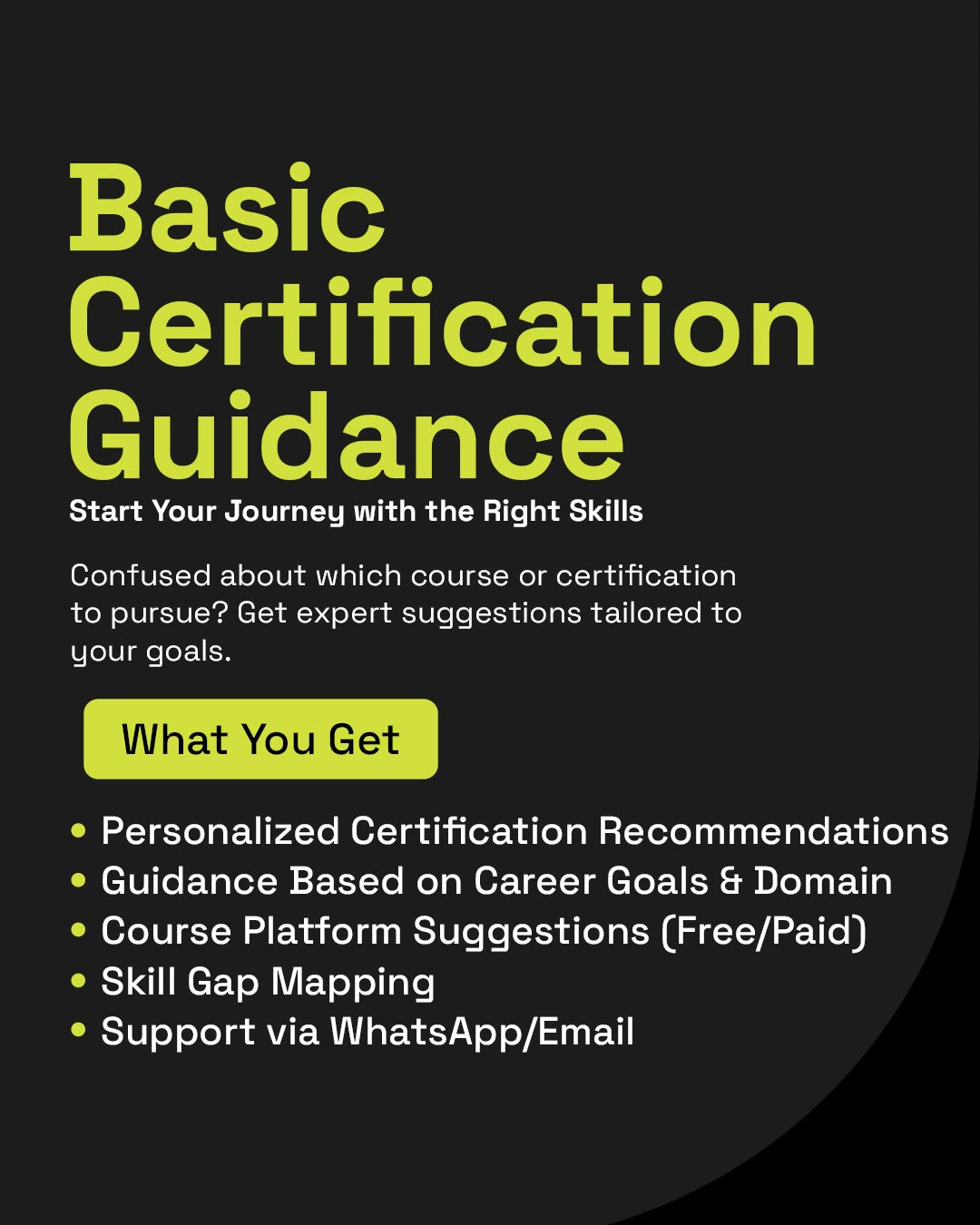 Basic Certification Guidance for career advancement and job opportunities. Get help choosing the right certifications.