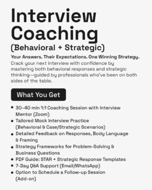 Interview Coaching (Behavioral + Strategic)